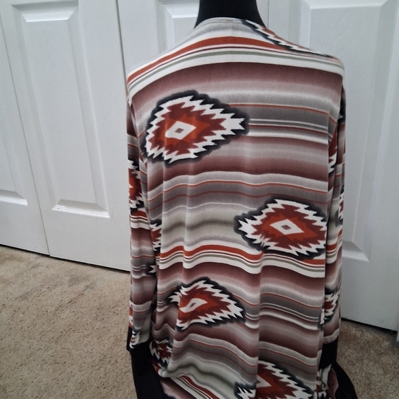 Honeyme Curvy Aztec Open Cardigan   Size XL - Picture 10 of 12